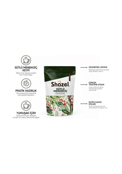 Shazel Sütlü Menengiç Kahvesi 4'lü X 200 Gr Öğütülmüş