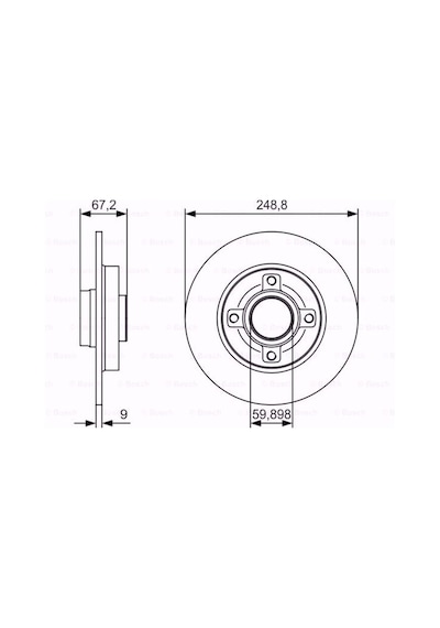 Peugeot 307 Break 1.4 2002-2009 Bosch Arka Fren Diski N11.3110