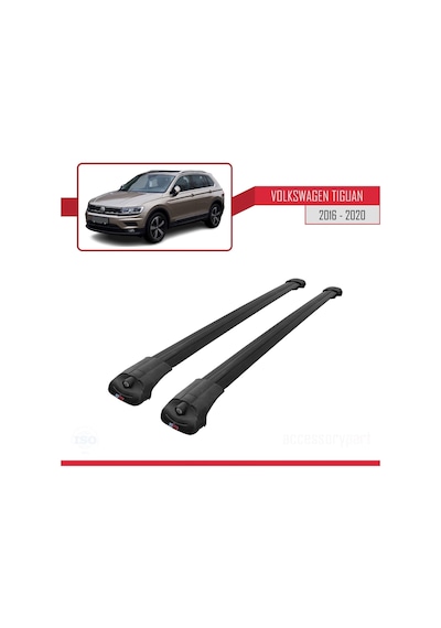 Volkswagen Tiguan 2016-2020 Arası İle Uyumlu Ace-1 Ara Atkı Tavan Barı Siyah