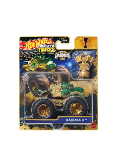 Hot Wheels Monster Trucks Bigfoot Trophy Şampiyonları Rageasaur Çok Renkli