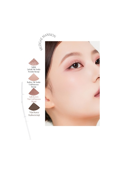 İpeksi Dokulu 4'lü Far Paleti Muzıgae Mansıon Twist Pot Eye Palette 05 Fog Rose 05 Fog Rose