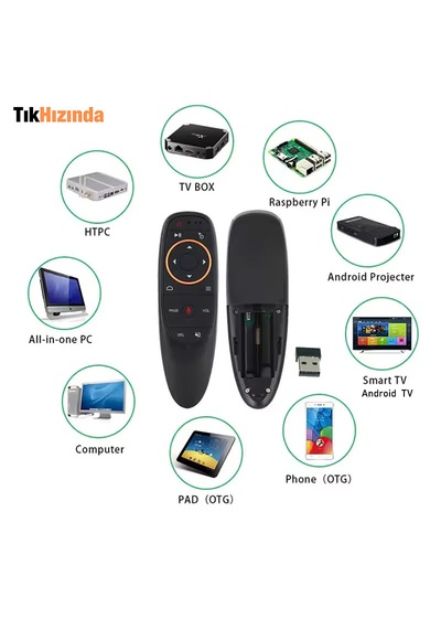 Android Tvbox Uyumlu Ses Komutlu Air Mouse Özellikli Kumanda