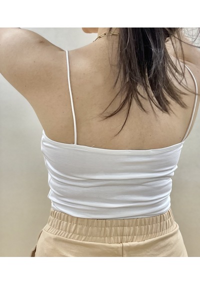 Kadın Pamuklu Crop Top Askılı Büstiyer