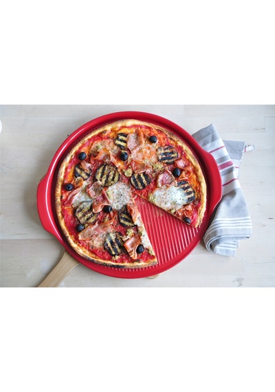 Emile Henry Pizza/fırın Kabı Yuvarlak 40 Cm Kırmızı/burgundy -347614 - Siyah