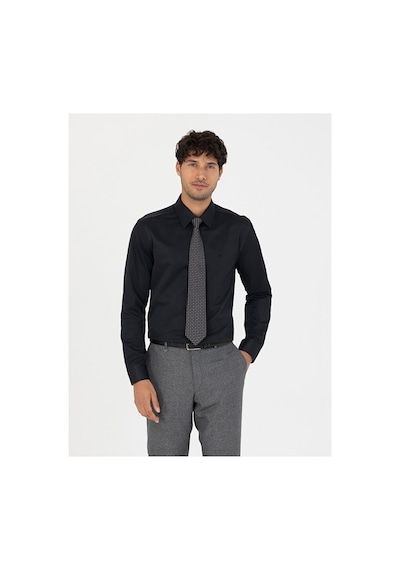 Pierre Cardin Slim Fit Uzun Kollu Basic Gömlek 50277778-vr046 Siyah