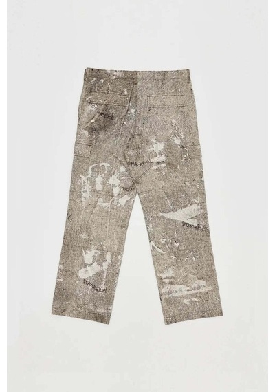 Domrebel Erkekler Için Dropcloth Cargo Pantolon - Rahat Kesim, Ayarlanabilir Alt Açılış Bej