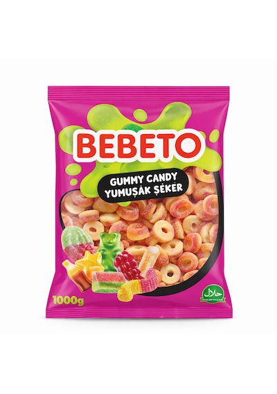 Jelibon Meyve Aromalı 1 Kg Şeftali Halka