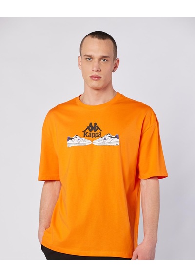 Kappa Authentic Taster Erkek Koyu Turuncu Regular Tişört