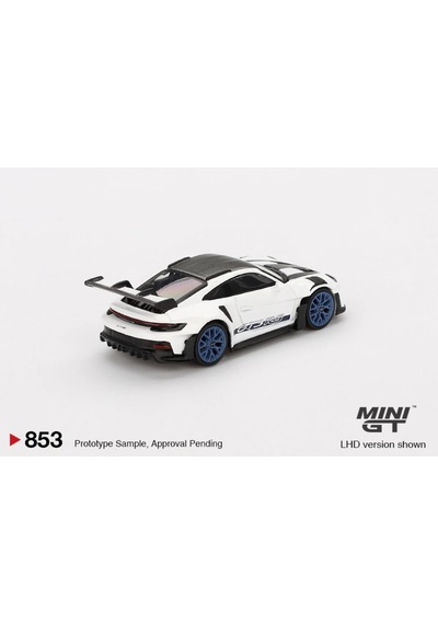 Mini Gt Porsche 911 992 Gt3 Rs Weissach Package White With Indigo Blue 853 1/64