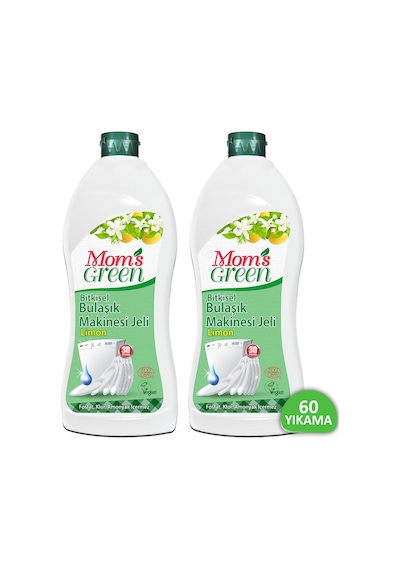 Mom's Green Limon Kokulu Bitkisel Bulaşık Makinesi Jeli 2 x 750 ML