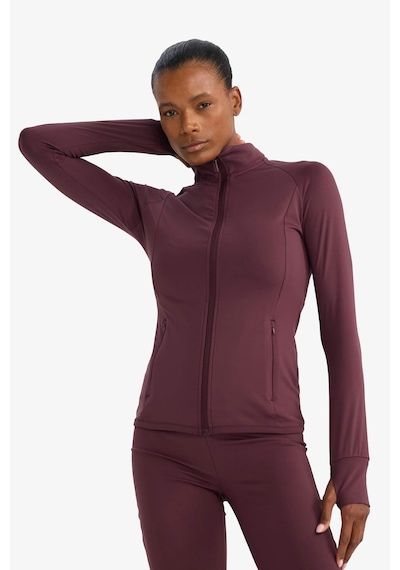 Defacto Fitted Dik Yaka Spor Kahverengi Kadın Hırka B3985ax/bn277 Kahverengi