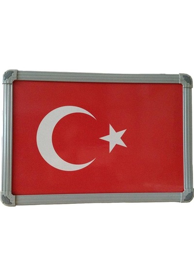 35X50 Cm Alüminyum Çerçeve Türk Bayrağı