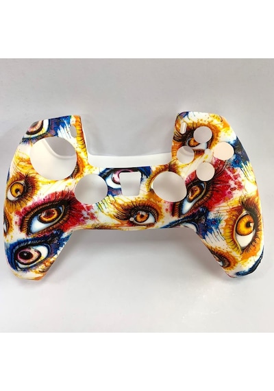 Ps5 Dualsense Silikon Kılıf Desenli Eye Colored