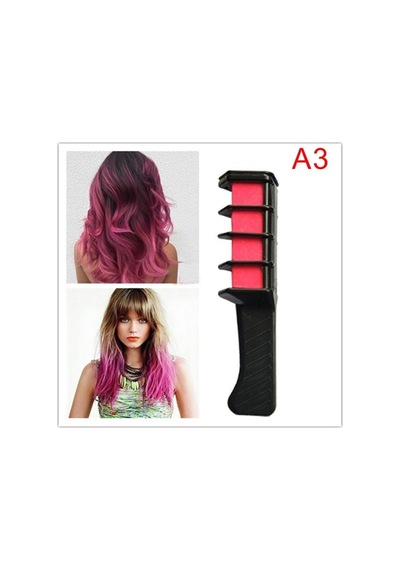 Rengarenk Saç Boyama Tebeşiri - Mini Taraklı Konsept Saç Boyama Seti Hair Chalk Turuncu