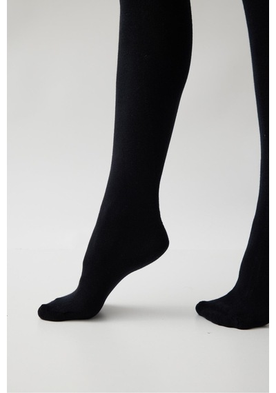 Ozzy Socks Kadın Pamuklu Külotlu Çorap Siyah
