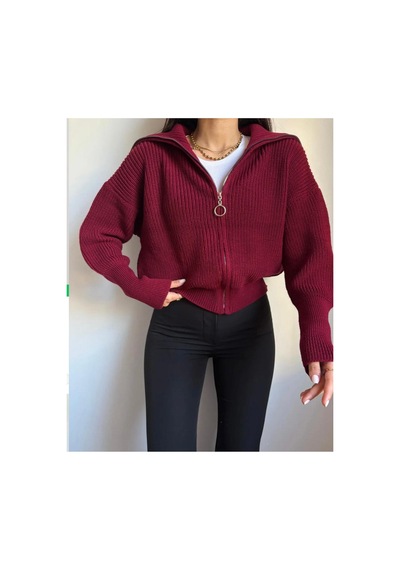 Flex Fashıon Kadın Esnek Örgü Trend Fermuarlı Dik Yaka Popüler Triko Hırka Bordo - 760178304 Bordo - 760178304 Bordo Flex Fashıon Kadın Esnek Örgü Trend Fermuarlı Dik Yaka Popüler Triko Hırka Bordo - 760178304 Bordo - 760178304 Bordo