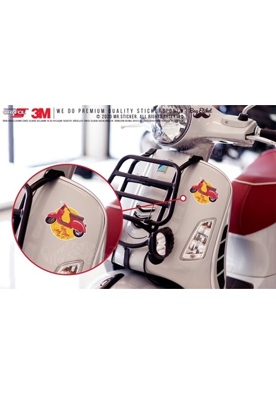 Vsp42 Kirmizi Scooter Sticker