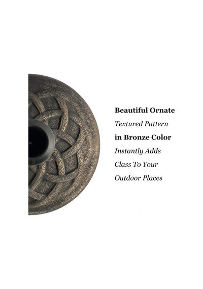 Patıo Home Garden 911554 9,5 Kg Şemsiye Tabanı, Bronz Diğer