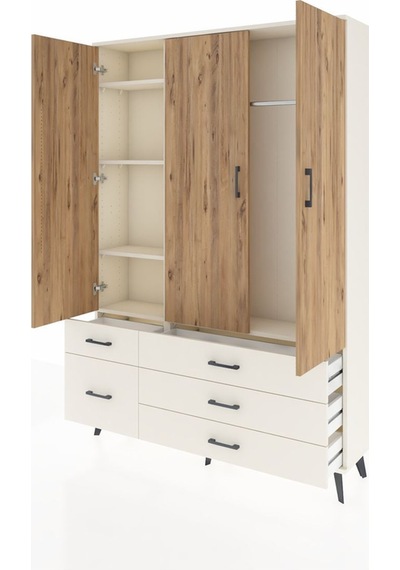Arges Dolap 5 Raflı 5 Çekmeceli Tek Askılı 132x30x195 Aytaşı-çam/aytaşı Atlas Çam/aytası Arges Dolap 5 Raflı 5 Çekmeceli Tek Askılı 132x30x195 Aytaşı-çam/aytaşı Atlas Çam/aytası