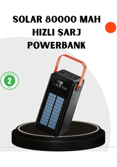 Powerbank Hızlı Şarj Solar Güneş Enerjili Çok Girişli - Lisinya
