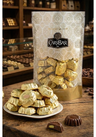 Gold Çiçek Baton Antep Fıstıklı Çikolata 500 Gram