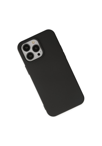 Apple iPhone  Uyumlu- 14 Pro Kılıf Nano İçi Kadife Silikon - Siyah