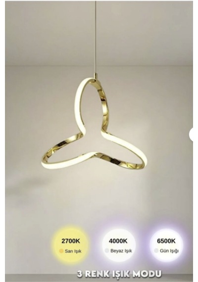 Grandis Sarkıt Led Avize - Oturma Odası, Salon, Mutfak Uyumlu Ledli Avize Gold