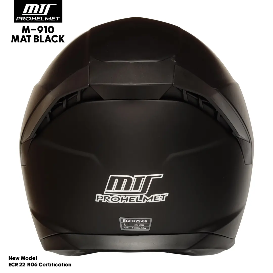 Mts M 910 Güneş Vizörlü Dot/Ce Onaylı Full Face Motosiklet Kaskı Siyah