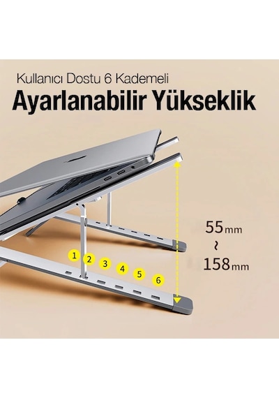 Ally Mc N3-2 Katlanabilir Metal Masaüstü Laptop Standı- 5775