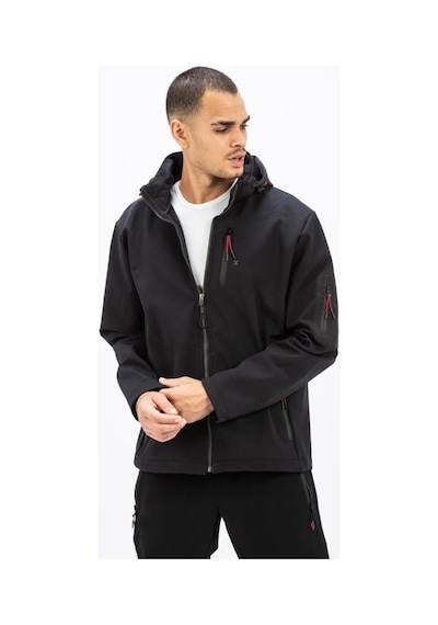Exuma 2111161 Erkek Siyah Yağmur Rüzgar Geçirmez Softshell Özellikli Mont 001