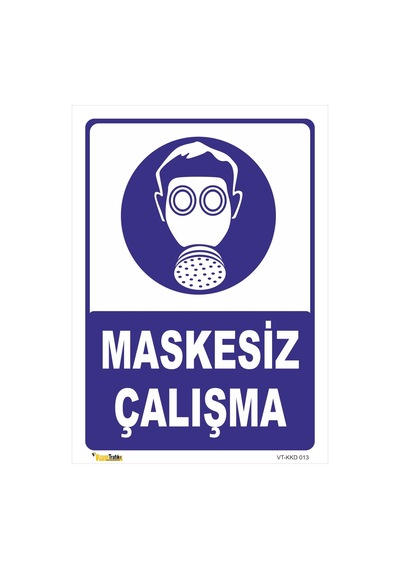 Maskesiz Çalışma Levhası Levha 35x50 Cm Sticker