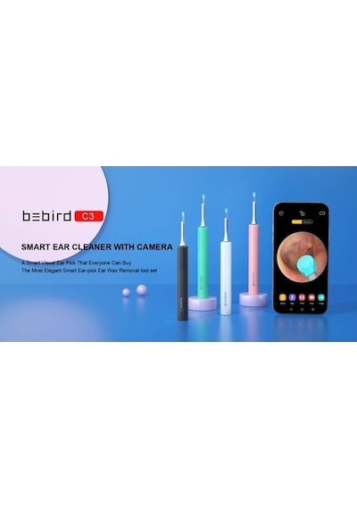 Bebırd T5 5mp Kamera 3,5mm Lens Şarjlı Wifi Görüntülü Kulak Temizleyici Beyaz Renk