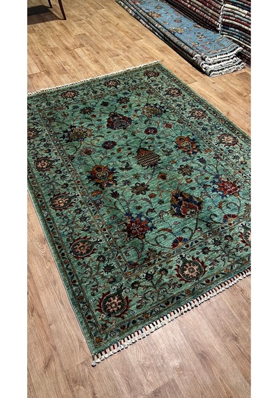 El Dokuma Afgan Halısı Bej