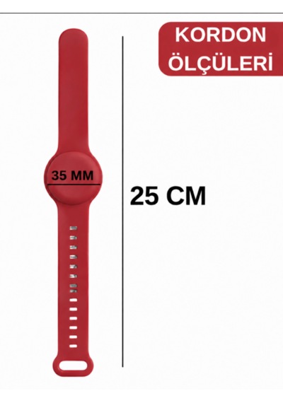 Beylini Airtag Yuvalı Bileklik Çocuk Yaşlı Alzahimer Demans  Bilekliği Boş Airtag Yuvalı Renkli Kırmızı