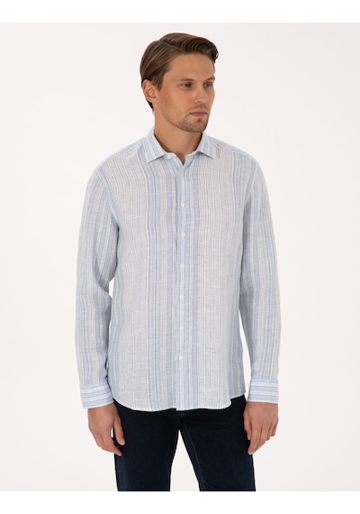 Pierre Cardin Erkek Açık Mavi Gömlek Desenli 50304522-vr003 Açik Mavi