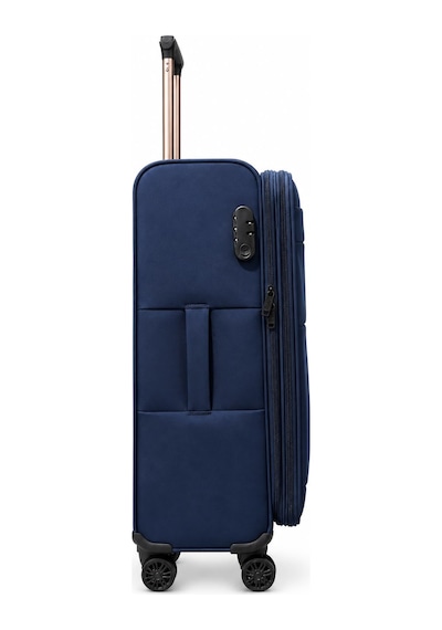 Fossil Unisex Kumaş Büyük Boy Ultra Hafif Şifreli Körüklü Kendi Etrafında Dönebilen Valiz 023-01 Lacivert