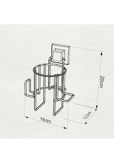 Tekno Tel Ef-262 Krom Saç Kurutma Makinesi Askısı Yapışkanlı/vidalı Deliksiz Fön Tutacağı Krom