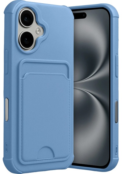 Newface Apple Uyumlu iPhone 17 Kelvin Kartvizitli Silikon Glblseme - 54 - Mavi