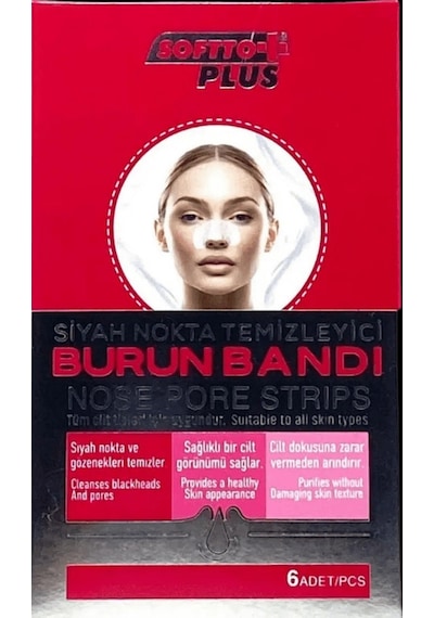 Softto Plus Siyah Nokta Temizleyici Burun Bant 6 Lı