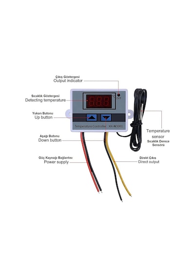 Xh-w3001 12v Dc Dijital Termostat 120w