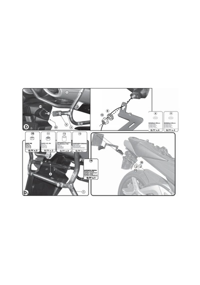 Gıvı Plx538 Suzukı Gsr 600 06-11 Yan Çanta Taşıyıcı Tek Renk