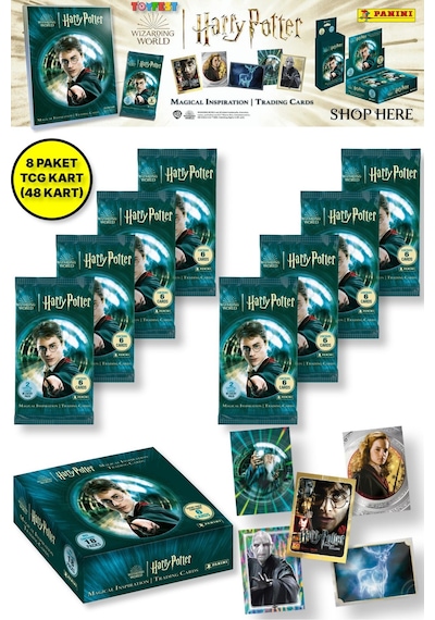 Panini Harry Potter Koleksiyonluk Trading Kart - 8 Paket 48 Kart