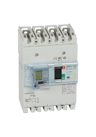 Legrand Dpx³ 160Serisi Kaçak Akımlı Kompakt Şalter 4 Kutup Icu:16Ka - 100A 400V Ac - 420035