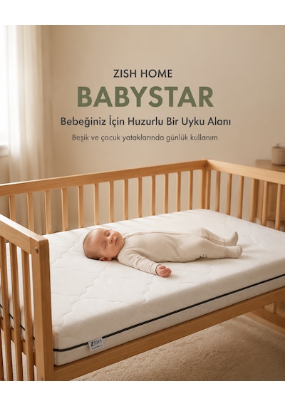 Babystar 10 Cm Sünger Bebek Ve Çocuk Yatağı Fermuarlı Yıkanabilir Kılıf Beşik, Anne Yanı, Park Yatak Ve Montessori 24 Dns Orta Sert Sünger Koruyucu Süprem Tamzara Kumaş 60 x 110 CM Babystar 10 Cm Sünger Bebek Ve Çocuk Yatağı Fermuarlı Yıkanabilir Kılıf Beşik, Anne Yanı, Park Yatak Ve Montessori 24 Dns Orta Sert Sünger Koruyucu Süprem Tamzara Kumaş 60 x 110 CM