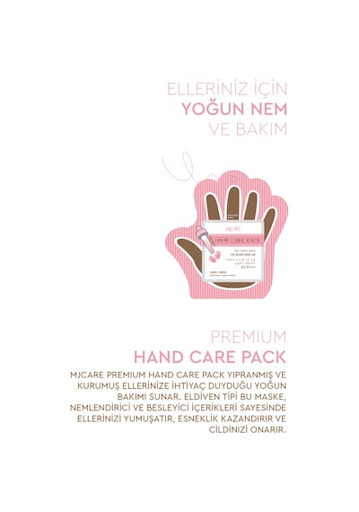 Mjcare Premium Hand Care Pack - Eldiven Tipi El Maskesi 10'lu