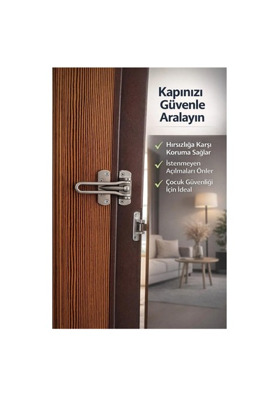 Çelik Kapı Emniyet Kilidi, Metal Güvenlik Aparatı, Hırsızlığa Karşı Ekstra Koruma, Kolay Montaj, Sessiz Kullan Genel