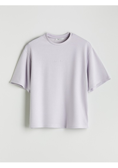 Lcw Vision Lila Oversize Soft Touch Kadın Tişört