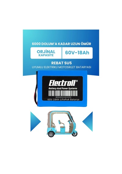 Rebat Su5 Batarya Standart Kapasite Lifepo4 60v 18ah Elektrikli Motosiklet Bataryası