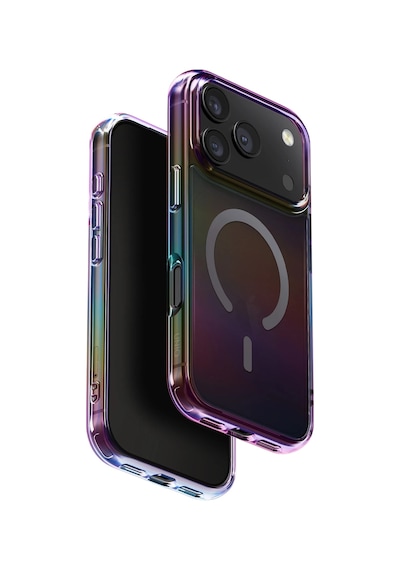 Apple Uyumlu iPhone 17 Pro Max Kapak Holografik Renk Değiştiren Koruyucu Kılıf Magclick Polikarbonat Malzeme Siyah Apple Uyumlu iPhone 17 Pro Max Kapak Holografik Renk Değiştiren Koruyucu Kılıf Magclick Polikarbonat Malzeme Siyah