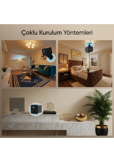 Şarjlı Mini Güvenlik Kamerası 1080p Full Hd Ip Kamera Uzaktan İzleme Uzun Süreli Kullanım